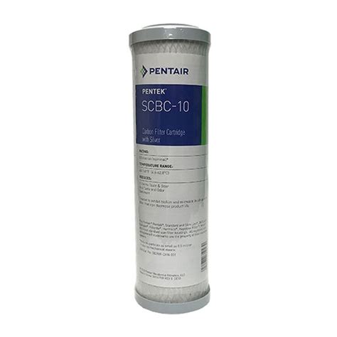 Pentek SCBC-10 Silver Impregnated Block Carbon Filter Cartridge 10'' 0 ...