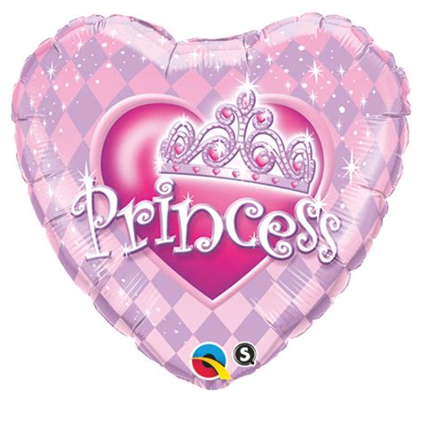 18 Princess Tiara Heart Shaped Mylar Foil Balloon Balloon Warehouse™