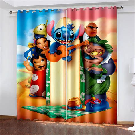 Lilo & Stitch 2 Curtains Blackout Window Drapes – EBuycos