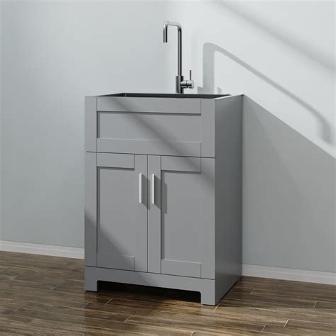 Amazon.com: Goodyo 24 inch Laundry Sink with Cabinet Stainless Steel