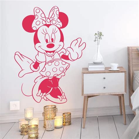 Disney Calcomanía De Minnie Mouse Para Pared Pegatina De Personaje De