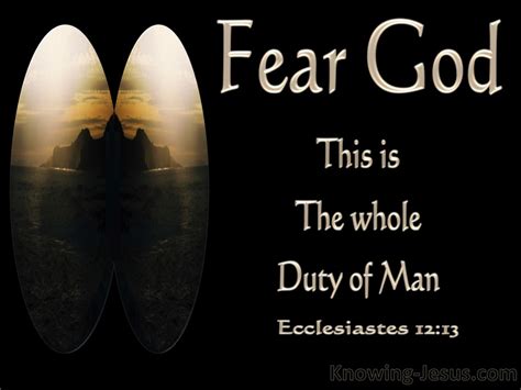 Ecclesiastes 12:13 Fear God And Keep His Commandments (black)