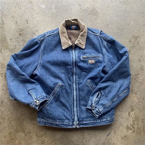 Vintage Dickies Denim Detroit jacket. In excellent... - Depop