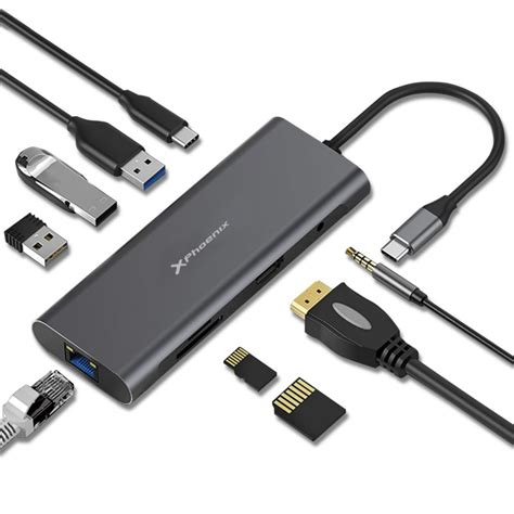 Phoenix Adaptador Hub Usb C Pd Multipuerto 9 En 1