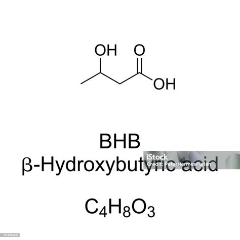 Bhb Betahydroxybutyric Acid Chemical Formula And Skeletal Structure ...