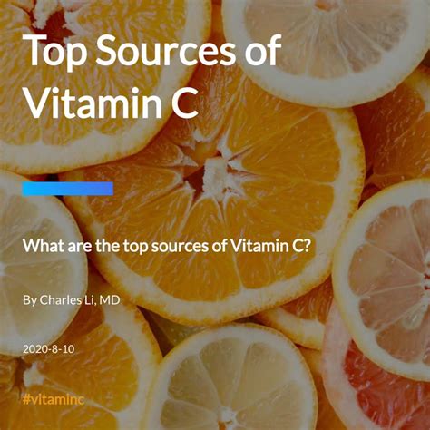 What Are The Top Sources Of Vitamin C Infographics