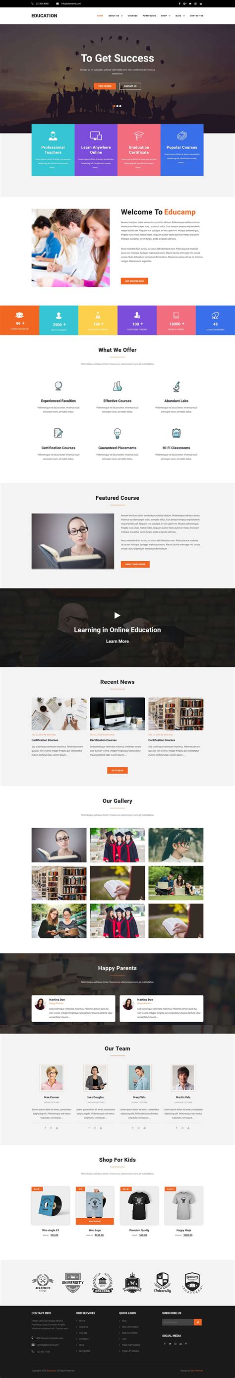 Educamp is free education WordPress theme for scholl and collages websites.