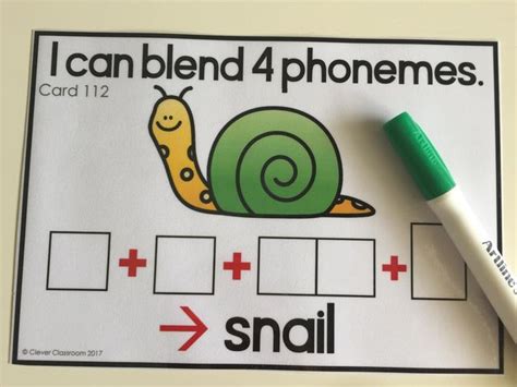 Phoneme Blending Intervention Center Display Cards Phoneme