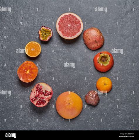 fruits vegetable circle  res stock photography  images alamy