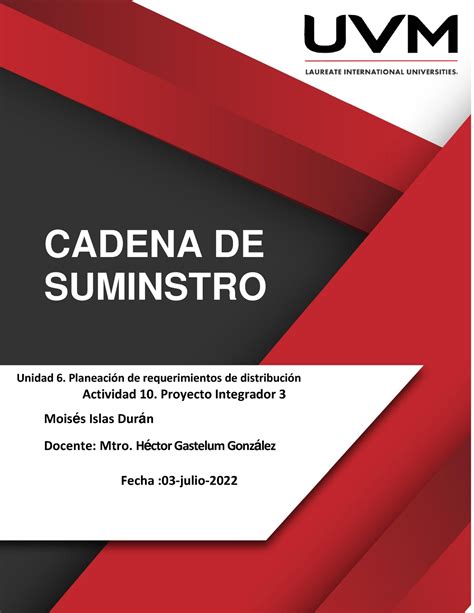 A Proyecto Integrador Etapa Pgina De Cadena De Suminstro