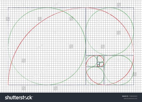 Golden Ratio Spiral Mathematical Formula Guide Stock Vector (Royalty ...