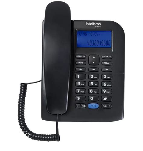 Intelbras Telefone C Identificador De Chamadas Preto TC60ID Intelbras