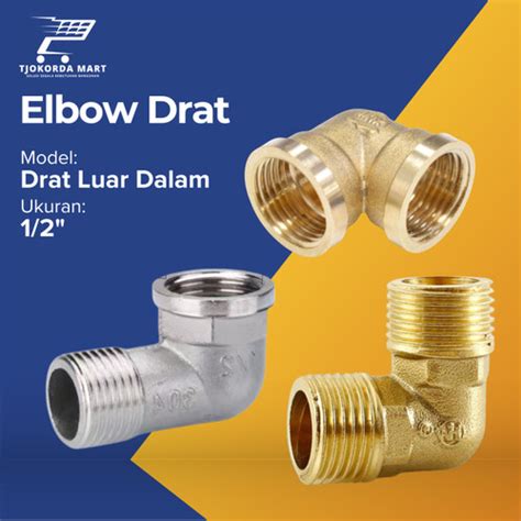 Jual KNEE ELBOW DRAT LUAR DRAT DALAM KENI SAMBUNGAN PIPA 1 2inch