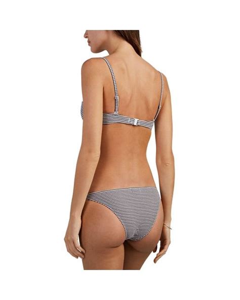 Onia Synthetic Ashley Gingham Seersucker Bikini Bottom Lyst