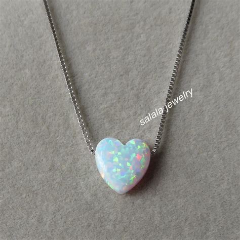 10pcs Lot 10mm Heart Opal Necklace 925 Sterling Silver Heart Opal Necklace And Pendant Heart