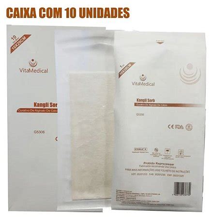 Curativo De Alginato De C Lcio Kangli Sorb X Cm Cx C Vita