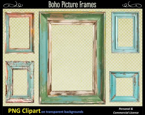 Vintage Picture Frame Clip Art Bundle Perfect for DIY Art Projects ...