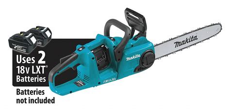 MAKITA, 16 in Bar Lg, Rear Handle, Battery-Powered Chainsaw - 453F82 ...