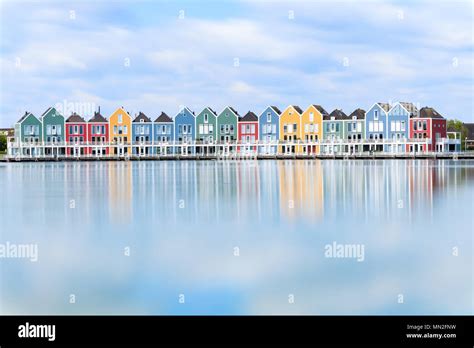 Houten, Netherlands - Traditional dutch houses on canal Stock Photo - Alamy