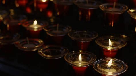 Red Wish Pray Candles In Church Stock Footage SBV-347379005 - Storyblocks