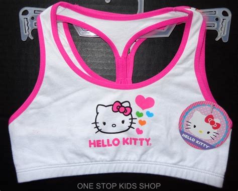 Hello Kitty Girls 30 32 34 36 Training Sports Bra Set Of Two