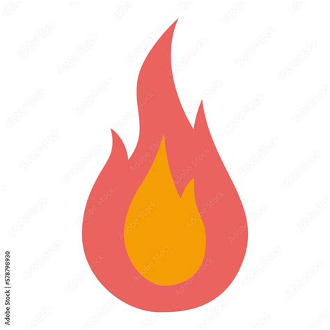 Wisp Symbol Fire And Flame Cartoon Style Trendy Modern Vector