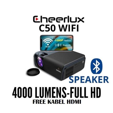 Jual PROJECTOR CHEERLUX C50 WIFI TV TUNER FULL HD 4000 1080P TOP 2021