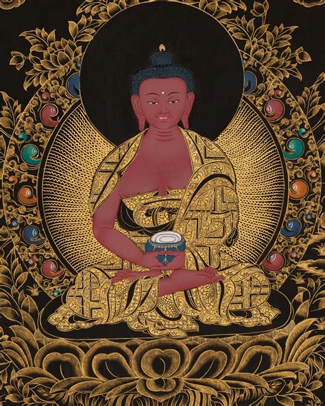 Amitabha Buddha Thangka Brocadeless Thangka Exotic India Art