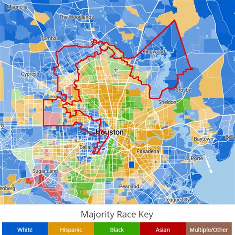 Houston Congressional Districts Map - World Map Wall Sticker