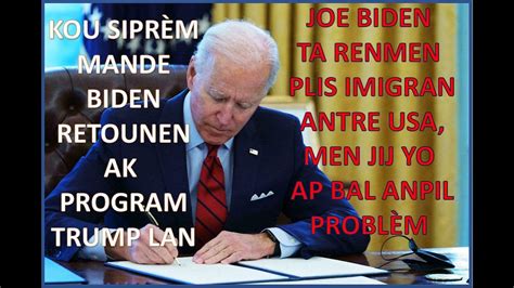 Joe Biden telman renmen Imigran li men rive ap pran Problèm nan men