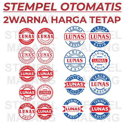 Jual Stempel Lunas Stempel Otomatis Manual Warna Shopee Indonesia