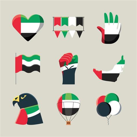 UAE flags icons 4799713 Vector Art at Vecteezy