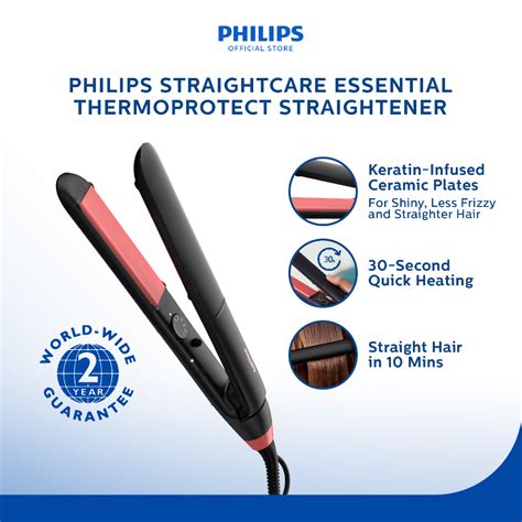 Philips Straightcare Essential Thermoprotect Straightener Shopee