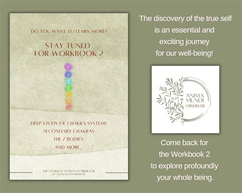 The Chakras System Workbook Digital Printable Workbook Discover Your