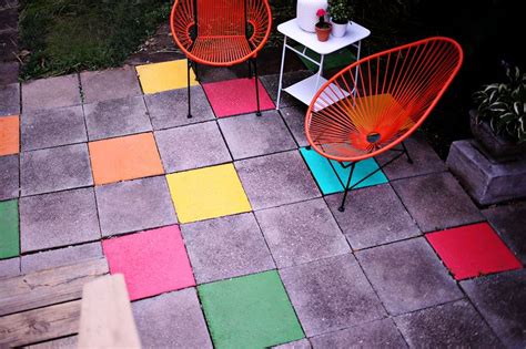 Elsie's Painted Patio Tiles - A Beautiful Mess