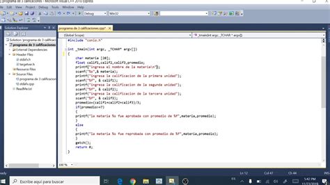 Programa De Promedio De 3 Calificaciones En C YouTube