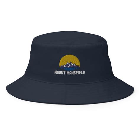 Mount Mansfield Bucket Hat Fun Hiking Embriodered Bucket Cap Unisex