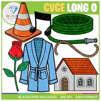 Cvce Long O Clip Art By Dazzling Clips Tpt