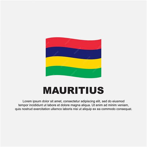 Premium Vector | Mauritius flag background design template mauritius