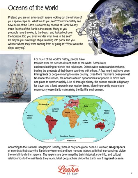 Know Your Oceans Worksheet Can You Find The 5 Oceans Of The World