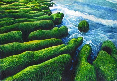 Laomei Green Reef Painting By Huey Chih Ho Saatchi Art