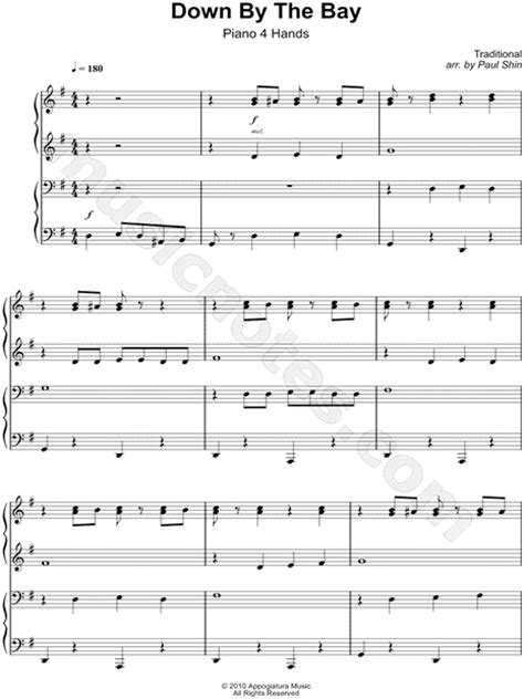 Traditional Down By The Bay Sheet Music In G Major Download And Print