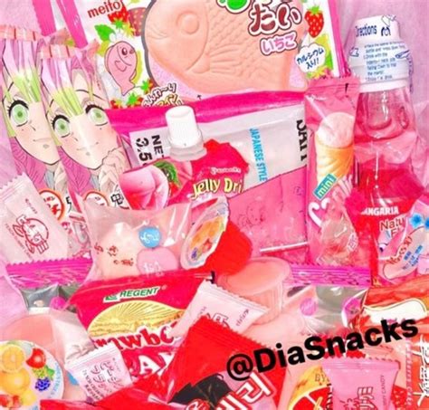 Pink/colored Asian Snacks/ Exotic Snacks Mixed/variety Asian - Etsy