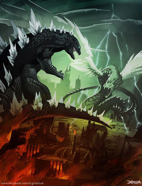 Godzilla Vs Quetzalcoatl By El Grimlock On Deviantart Godzilla