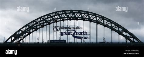 The Tyne Bridge Over The River Tyne Newcastle Upon Tyne In Silhouette