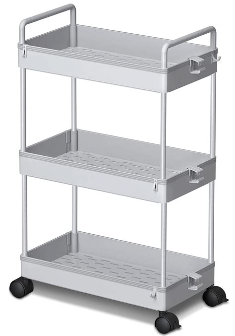 Buy Ronlap 3 Tier Classic Storage Rolling Cart Slim Storage Cart With Wheels Slide Out Storage