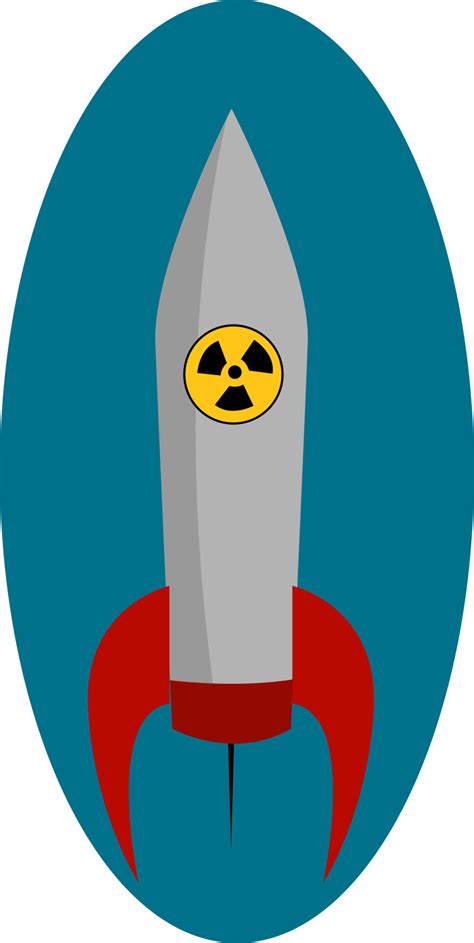 Big nuclear rocket, illustration, vector on white background. 13894199 ...