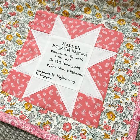 Finally sewed the #quiltlabel on the #babyquilt and getting ready to ...