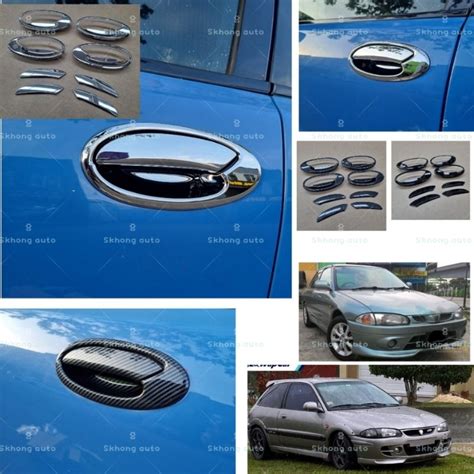 Proton Wira Satria Door Handle Cover Bowl Accessories Carbon Fiber Door