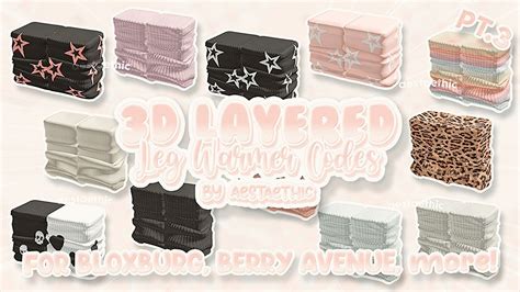 LEG WARMER CODES For Bloxburg Berry Avenue PT 2 Roblox Aesthetic